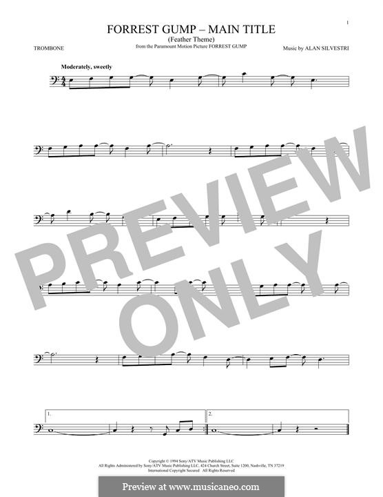 Forrest Gump Suite (Theme): For trombone by Alan Silvestri