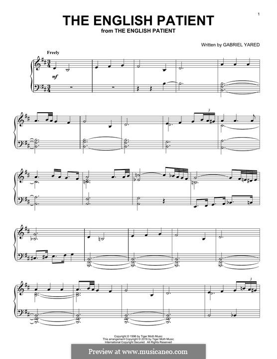 The English Patient: Для фортепиано by Gabriel Yared