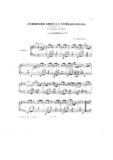 Un dernier adieu à l'année qui s'en va!.., Op.53: Un dernier adieu à l'année qui s'en va!.. by Петер Кавалло