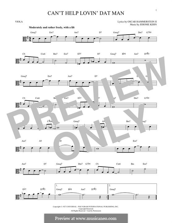 Can't Help Lovin' Dat Man (from Show Boat): For viola by Джером Керн