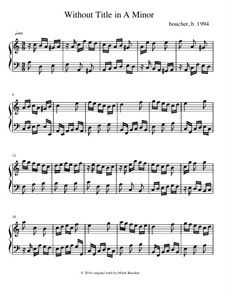 Without Title in A minor: Without Title in A minor by Mitch Boucher