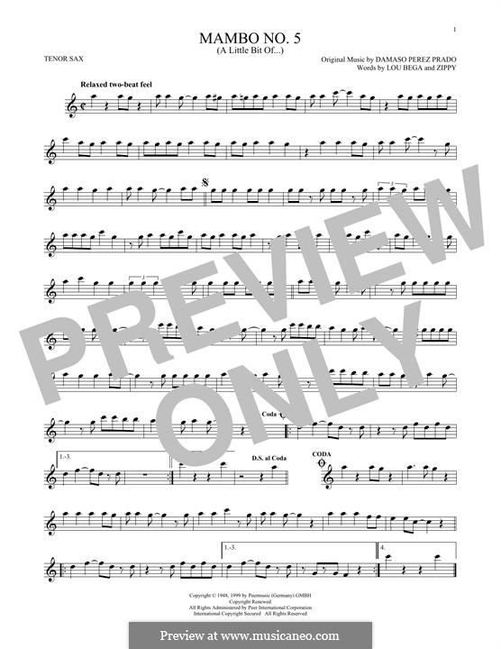 D.P. Prado: Mambo No.5 (A Little Bit Of. ) Ноты На MusicaNeo