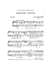 Chanson triste, Op.27: Chanson triste by Альбер Шанделье