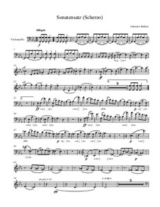 Sonatensatz: Партия виолончели by Иоганнес Брамс