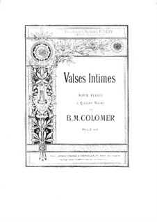 Valses intimes for Piano Four Hands: Valses intimes for Piano Four Hands by Блас Мария де Коломер
