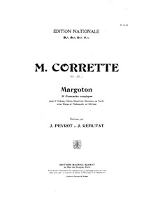 Концерт для трёх скрипок, виолончели и фортепиано No.3 'Margoton': Партия виолончели by Мишель Корретт