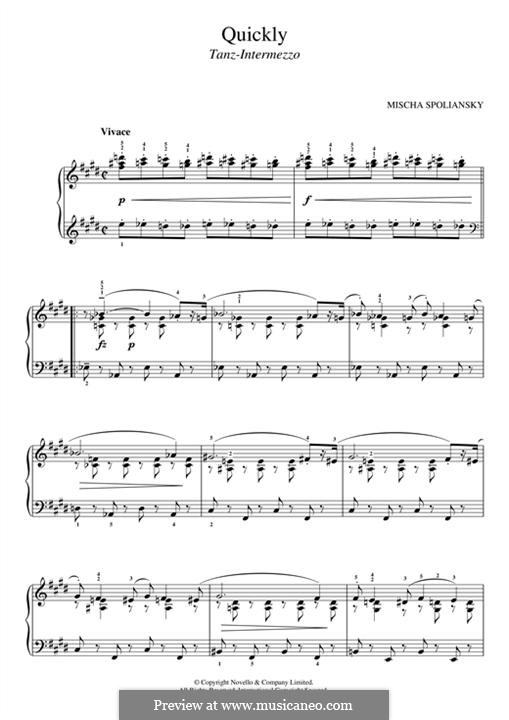 Quickly (Tanz-Intermezzo): Для фортепиано by Mischa Spoliansky