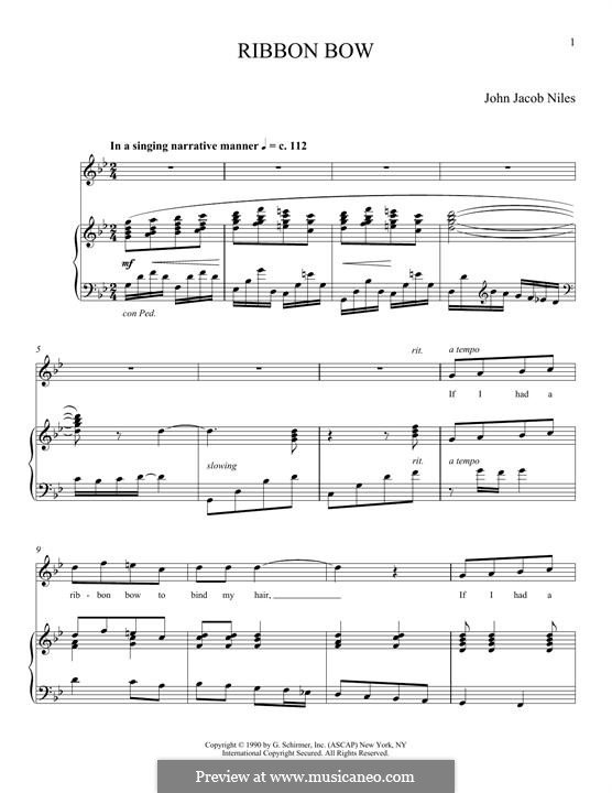Ribbon Bow: Для голоса и фортепиано by Joan Frey Boytim