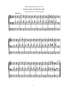 Freuet euch, ihr Christen (Orgel-Transkription): Freuet euch, ihr Christen (Orgel-Transkription) by Андреас Хаммершмидт