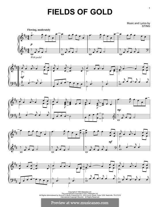 Fields of Gold: Для фортепиано by Sting