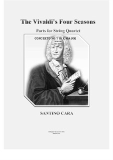 Концерт для скрипки с оркестром No.1 ми мажор 'Весна', RV 269: Arrangement for string quartet by Антонио Вивальди