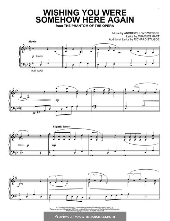 Wishing You Were Somehow Here Again: Для фортепиано by Andrew Lloyd Webber