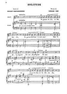 Шесть мелодий для голоса и фортепиано, Op.23: No.4 Одиночество by Цезарь Кюи