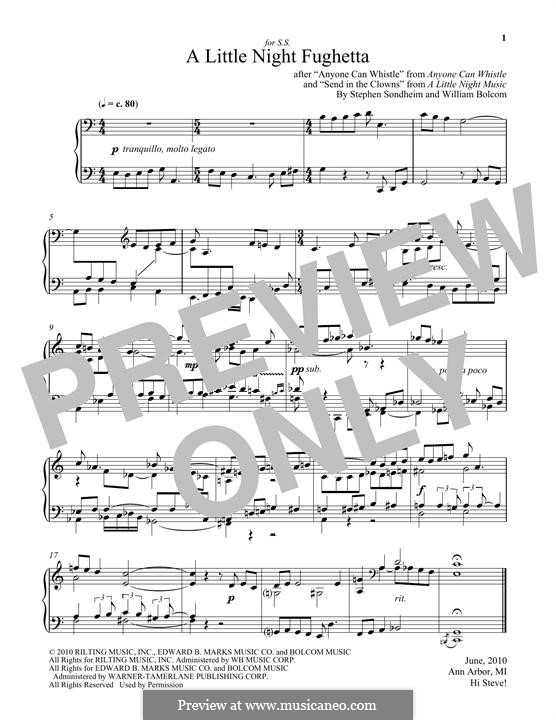 A Little Night Fughetta: Для фортепиано by Stephen Sondheim, William Bolcom