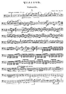 Струнный квартет No.1 до минор, Op.45: Партия виолончели by Цезарь Кюи
