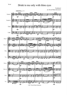Drink to Me Only with Thine Eyes: Для струнного квартета by folklore