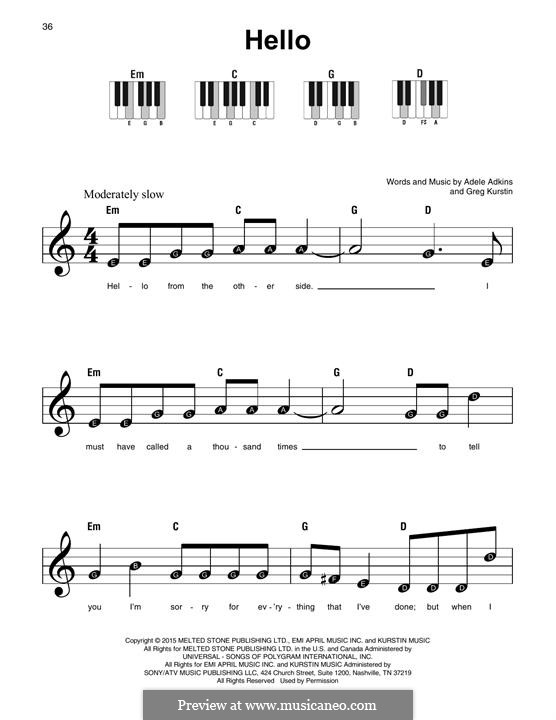 Instrumental version: For any instrument by Adele, Greg Kurstin