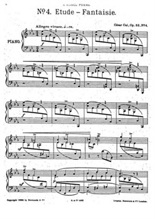 Пять пьес, Op.52: No.4 Этюд-фантазия by Цезарь Кюи