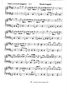 Valzer, Op.4: Valzer No.12 in Si Maggiore by Marzia Gaggioli