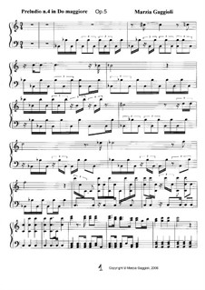 Preludios, Op.5: Preludio No.4 in Do Maggiore by Marzia Gaggioli