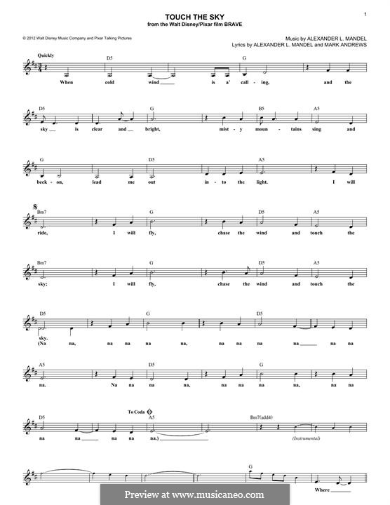 Touch The Sky (from Brave): Мелодия by Alexander L. Mandel