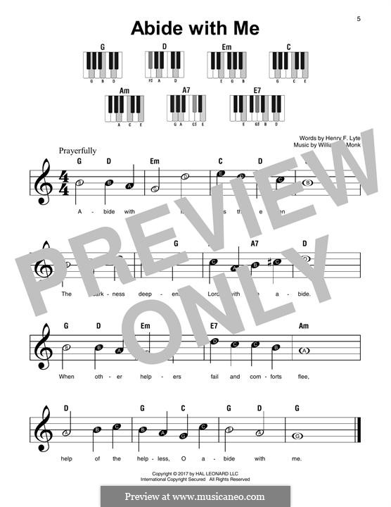 Пребудь со мной: For any instrument by Уильям Генри Монк