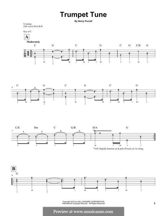 Martial Air (Trumpet tune and Air): For banjo by Генри Пёрсел