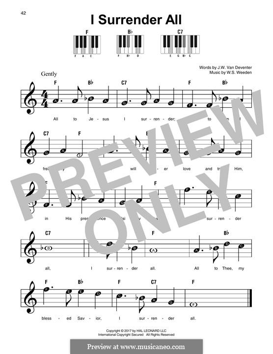 Всё Иисусу отдаю я: For any instrument by Winfield Scott Weeden