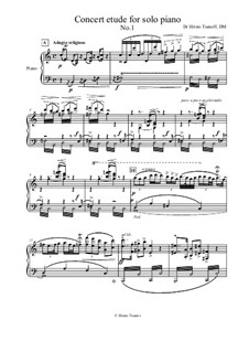 Concert etude for solo piano No.1: Concert etude for solo piano No.1 by Христо Цанов