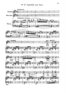 Сегидилья: For soprano or mezzo and piano (french/english) by Жорж Бизе