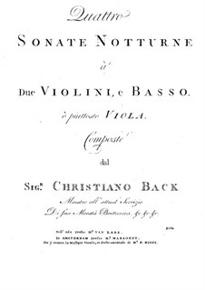 Четыре трио-сонаты, Op.2 W B31, 33-35: Скрипка II by Иоганн Христиан Бах