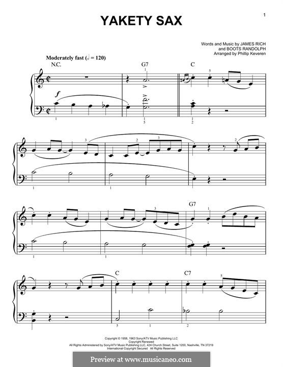 Yakety Sax: Для фортепиано by James Rich