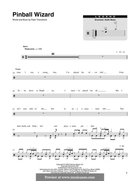 P. Townshend Pinball Wizard (The Who) ноты на MusicaNeo