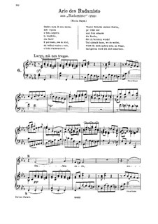 Radamisto, HWV12a: Ombra cara di mia sposa. Aria for soprano by Георг Фридрих Гендель