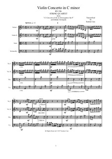 La stravaganza. Twelve Violin Concertos, Op.4: Violin Concerto No.10 in C Minor. Arrangement for string quartet, RV 196 by Антонио Вивальди