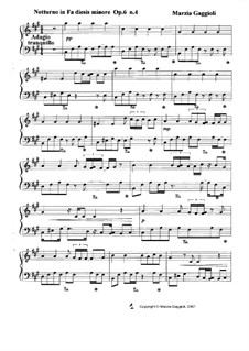Notturnos, Op.6: Notturno No.4 in Fa Diesis Minore by Marzia Gaggioli