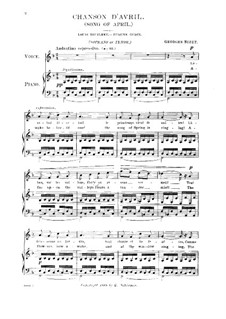 Апрельская песня: Фа мажор by Жорж Бизе