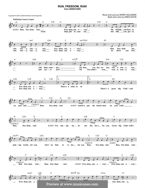 Run, Freedom, Run!: Мелодия by Greg Kotis, Mark Hollmann