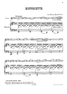 Historiette. Piece for Violin and Piano, Op.36 No.4: Historiette. Piece for Violin and Piano by Йозеф Блох
