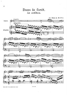 Deux Morceaux Idylliques, Op.53: No.2 Az erdöben (Dans la forêt) by Йозеф Блох