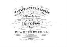 Variations brillantes sur 'Dépêchons, Travaillons', Op.132: Variations brillantes sur 'Dépêchons, Travaillons' by Карл Черни