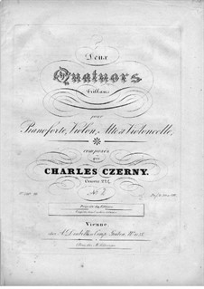 Два квартета для фортепиано и струнных, Op.224: Квартет No.2 – партия фортепиано by Карл Черни