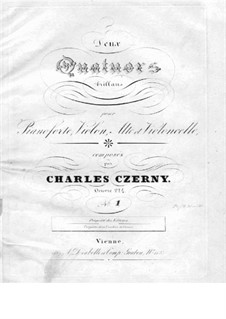 Два квартета для фортепиано и струнных, Op.224: Квартет No.1 – партия фортепиано by Карл Черни