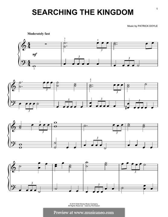 Searching the Kingdom (from Walt Disney's Cinderella): Для фортепиано by Patrick Doyle