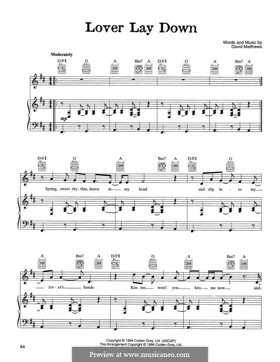 Lover Lay Down: Для голоса и фортепиано by David J. Matthews
