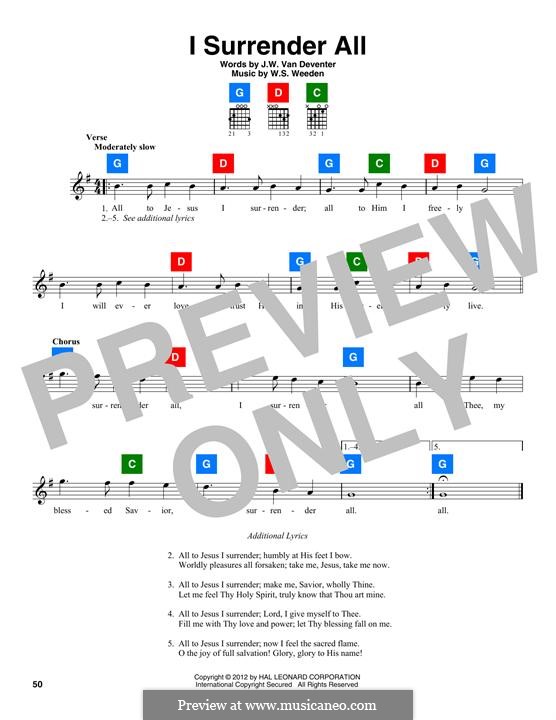 Всё Иисусу отдаю я: Мелодия by Winfield Scott Weeden