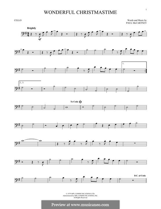 Wonderful Christmastime: Для виолончели by Paul McCartney
