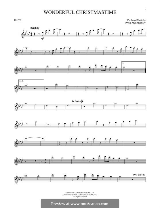 Wonderful Christmastime: Для флейты by Paul McCartney