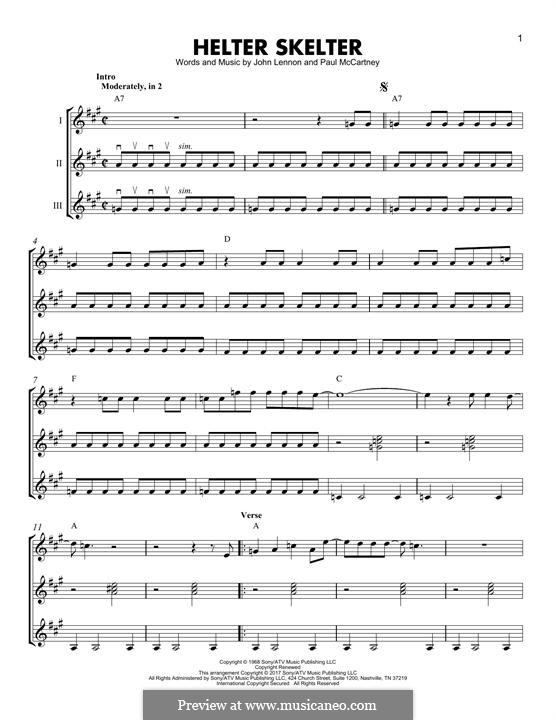 Helter Skelter (The Beatles): Гитарная табулатура by John Lennon, Paul McCartney