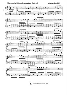 Notturnos, Op.6: Notturno No.6 in Si Bemolle Maggiore by Marzia Gaggioli